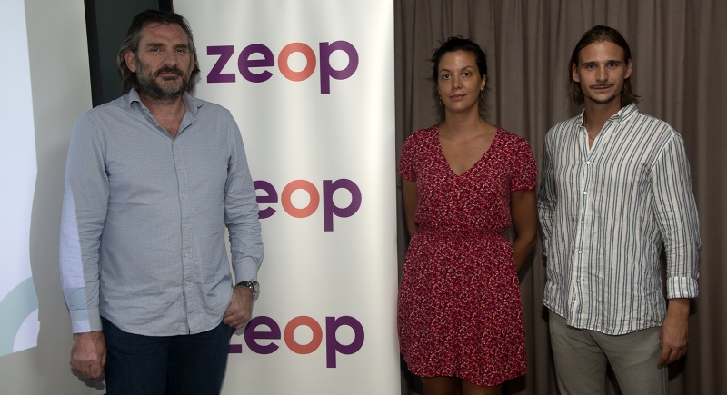 Frédéric Leboterve, Directeur général de Zeop, Barbara cadet, responsable produit marketing et Victor Rochegude, chef de projets digitaux